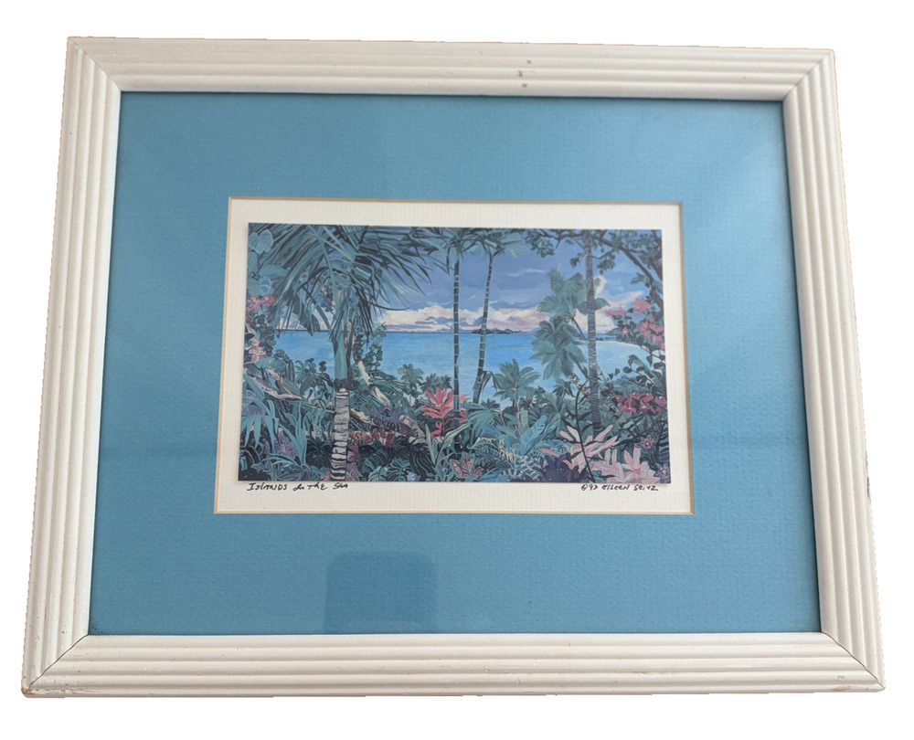 Eileen Seitz Tropical Art Print Framed Matted Islands In The Sea